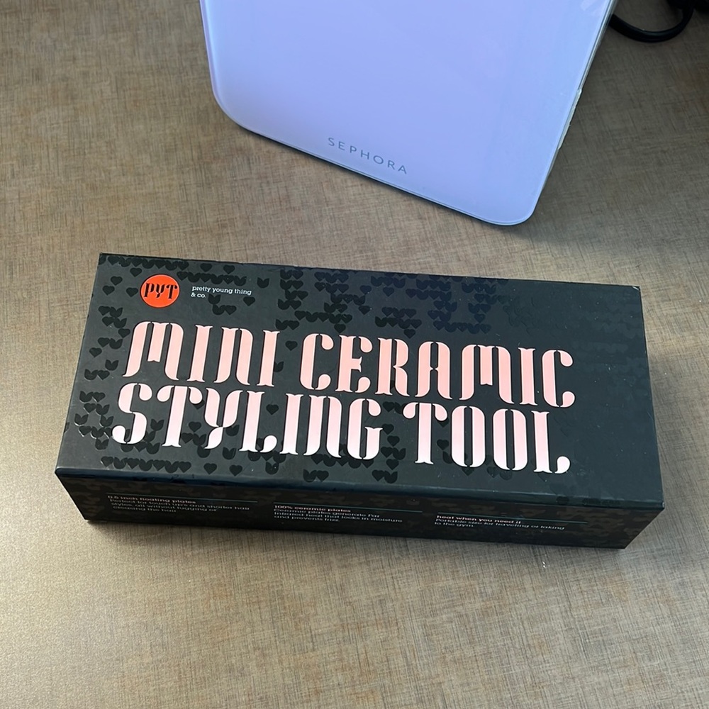 PYT Mini Ceramic Styling Tool Hair Straightener - Travel Size